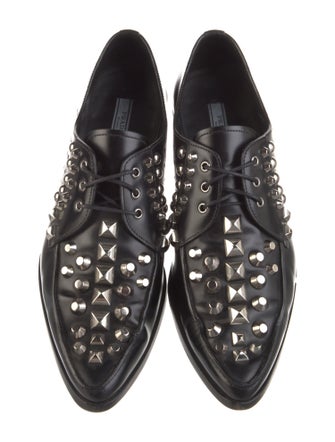 Prada Leather Lasercut Accents Oxfords