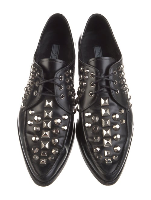 Prada Leather Lasercut Accents Oxfords