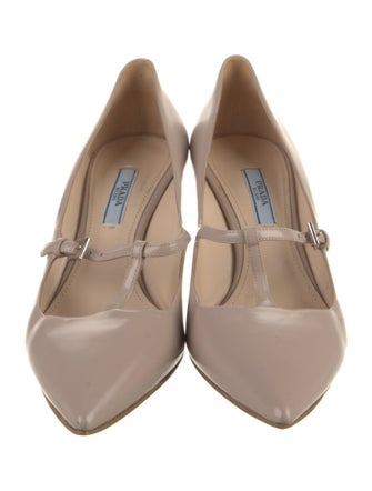 Prada Leather T-Strap Pumps