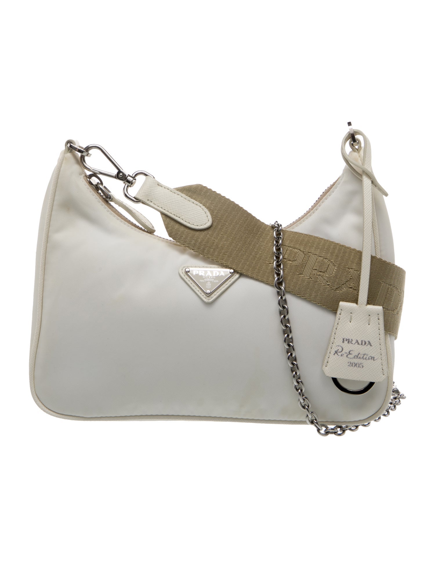 Prada Enameled Metal Triangle Re-Edition 2005