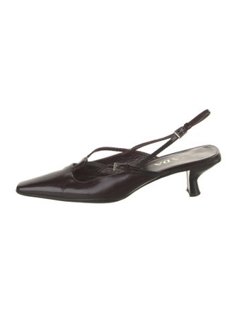 Prada Leather Slingback Pumps