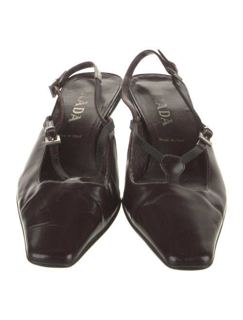 Prada Leather Slingback Pumps