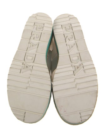 Prada Patent Leather Striped Slingback Sandals