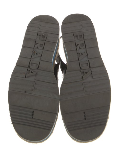 Prada Leather Striped Espadrilles