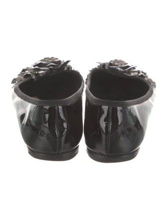 Prada Patent Leather Studded Accents Flats