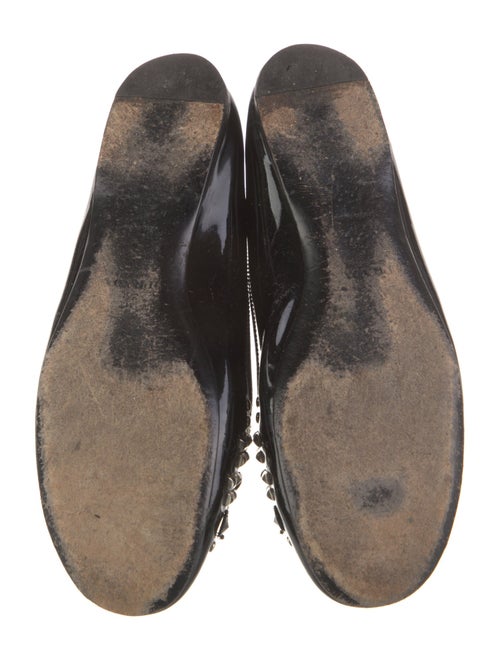Prada Patent Leather Studded Accents Flats