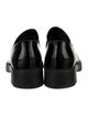 Prada Enameled Metal Triangle Leather Oxfords