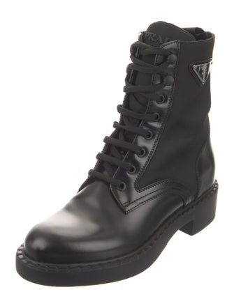 Prada Leather Combat Boots