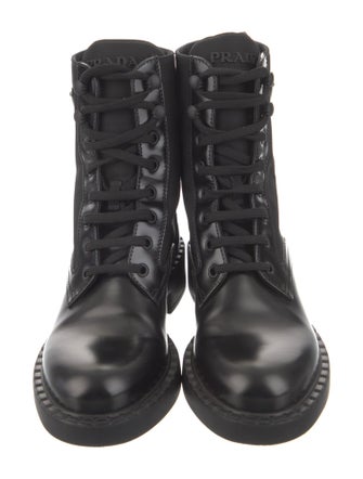 Prada Leather Combat Boots