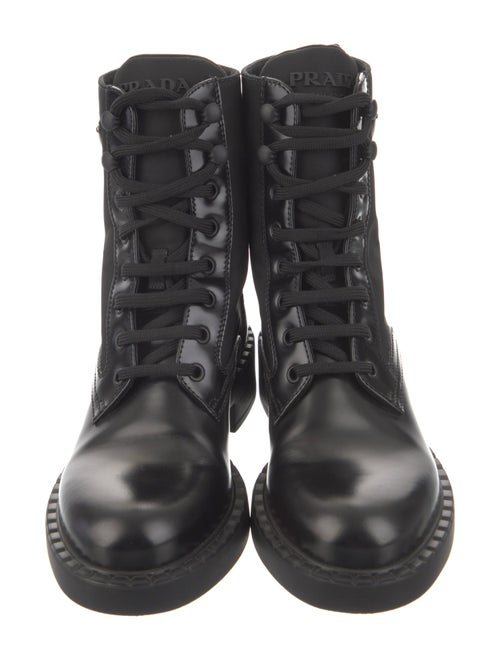 Prada Leather Combat Boots