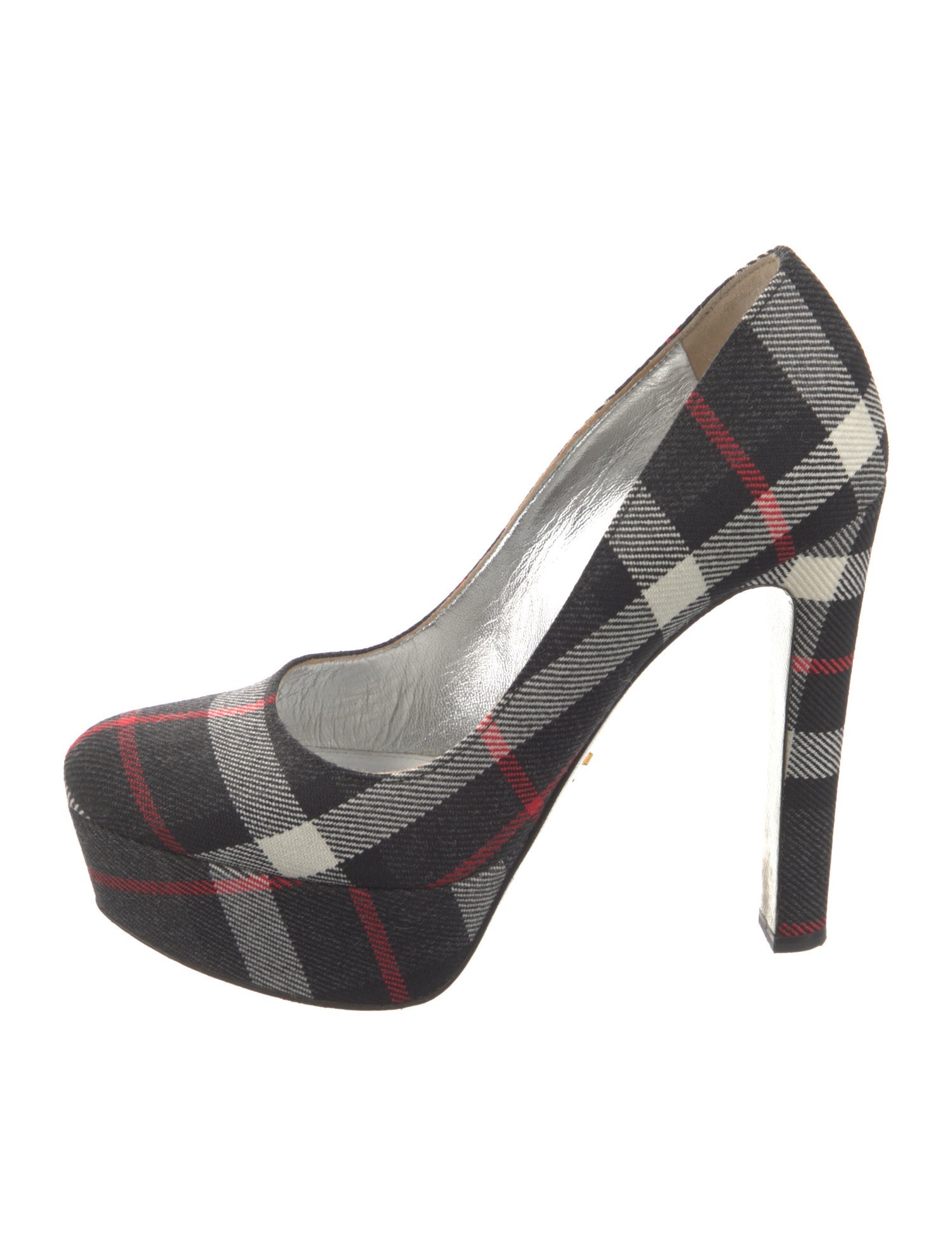 Prada Plaid Print Pumps