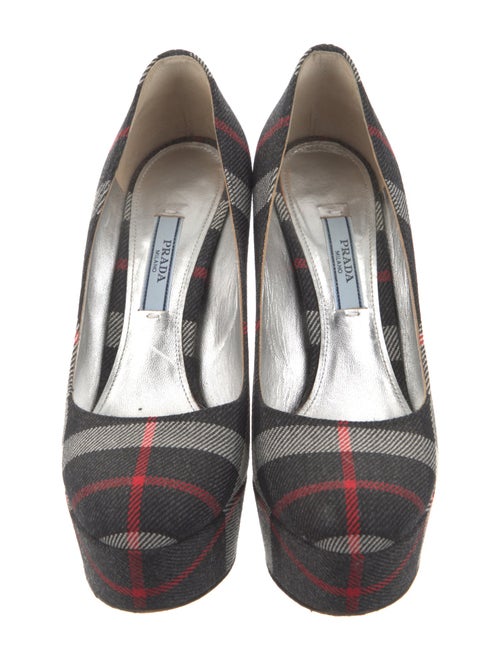 Prada Plaid Print Pumps