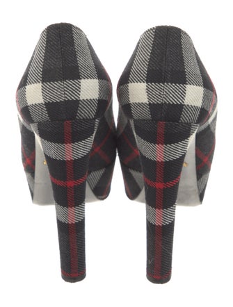 Prada Plaid Print Pumps