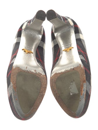 Prada Plaid Print Pumps