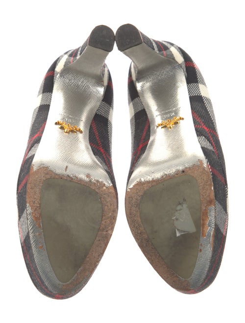 Prada Plaid Print Pumps