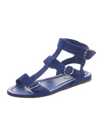 Prada Suede T-Strap Sandals