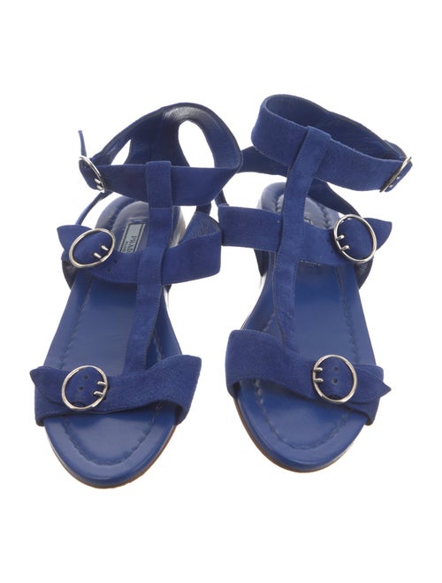 Prada Suede T-Strap Sandals