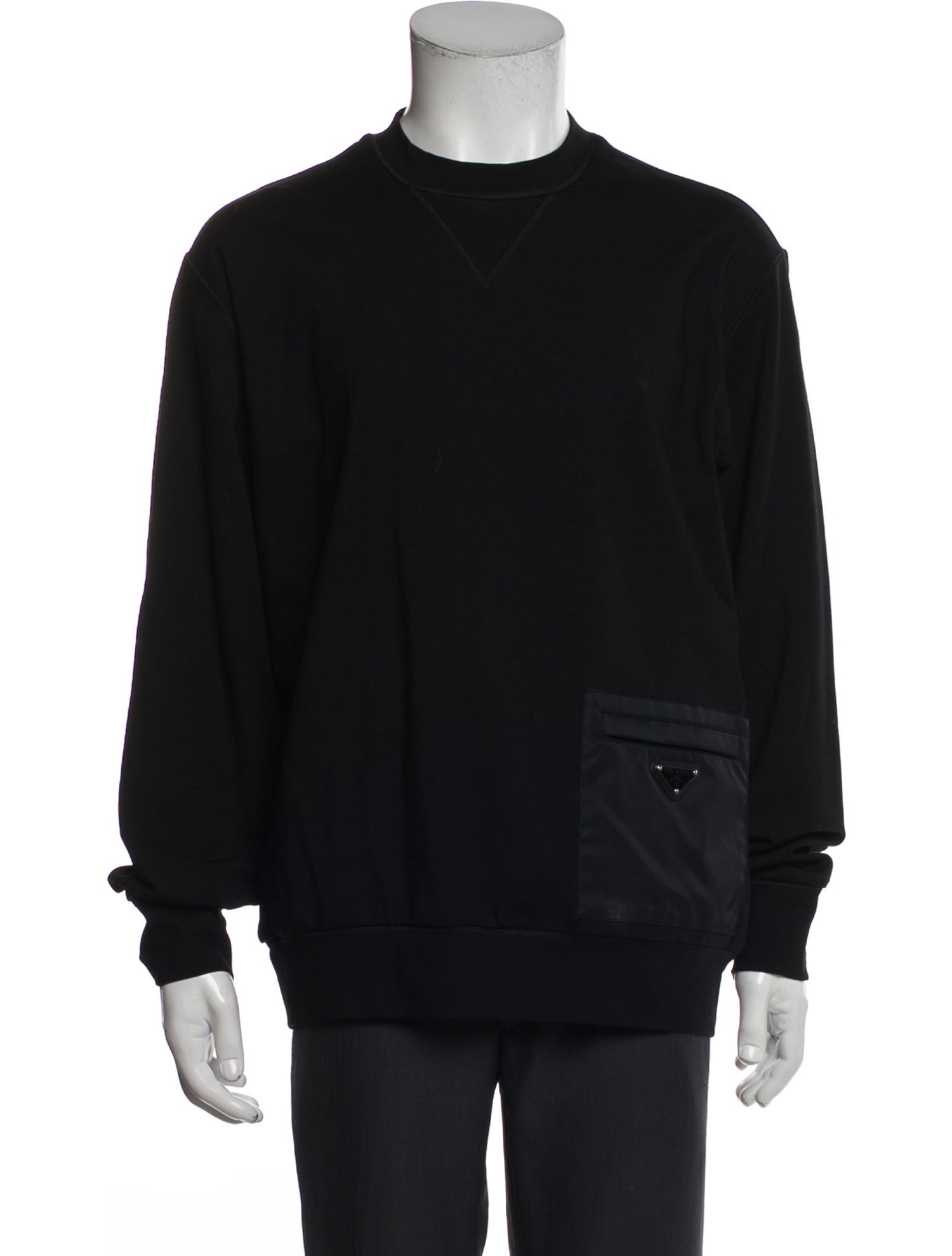 Prada 2021 Enameled Metal Triangle Sweatshirt