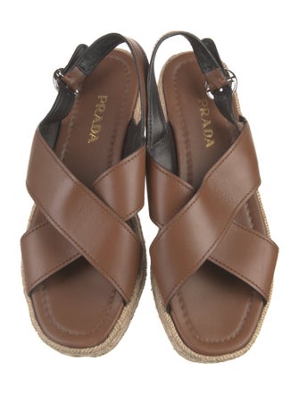 Prada Leather Espadrilles
