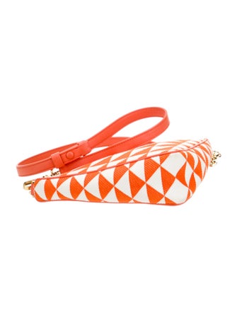 Prada Enameled Metal Triangle Triangle