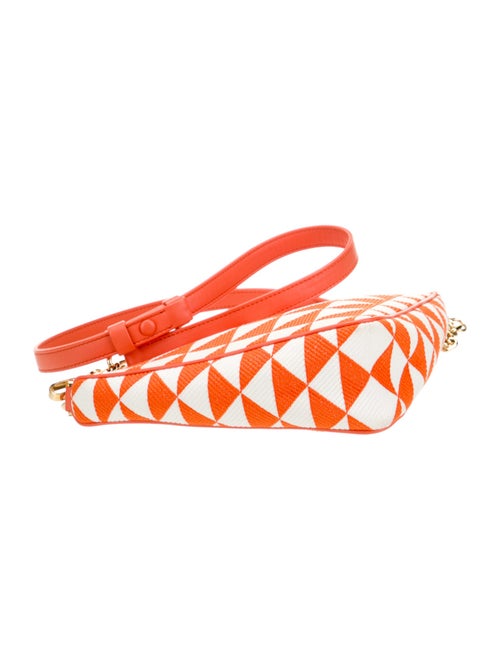 Prada Enameled Metal Triangle Triangle