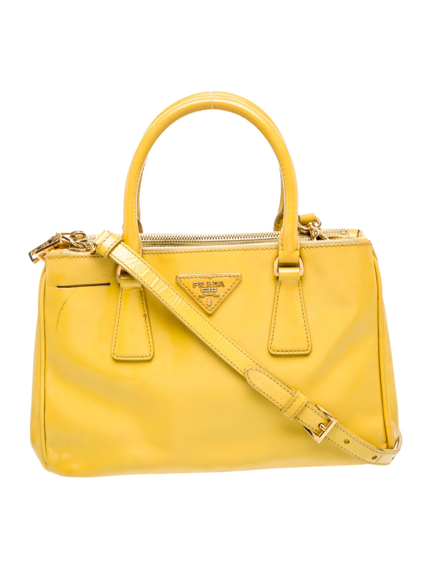 Prada Saffiano Leather Galleria Double Zip Small