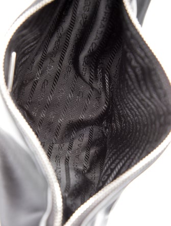 Prada Enameled Metal Triangle Triangle