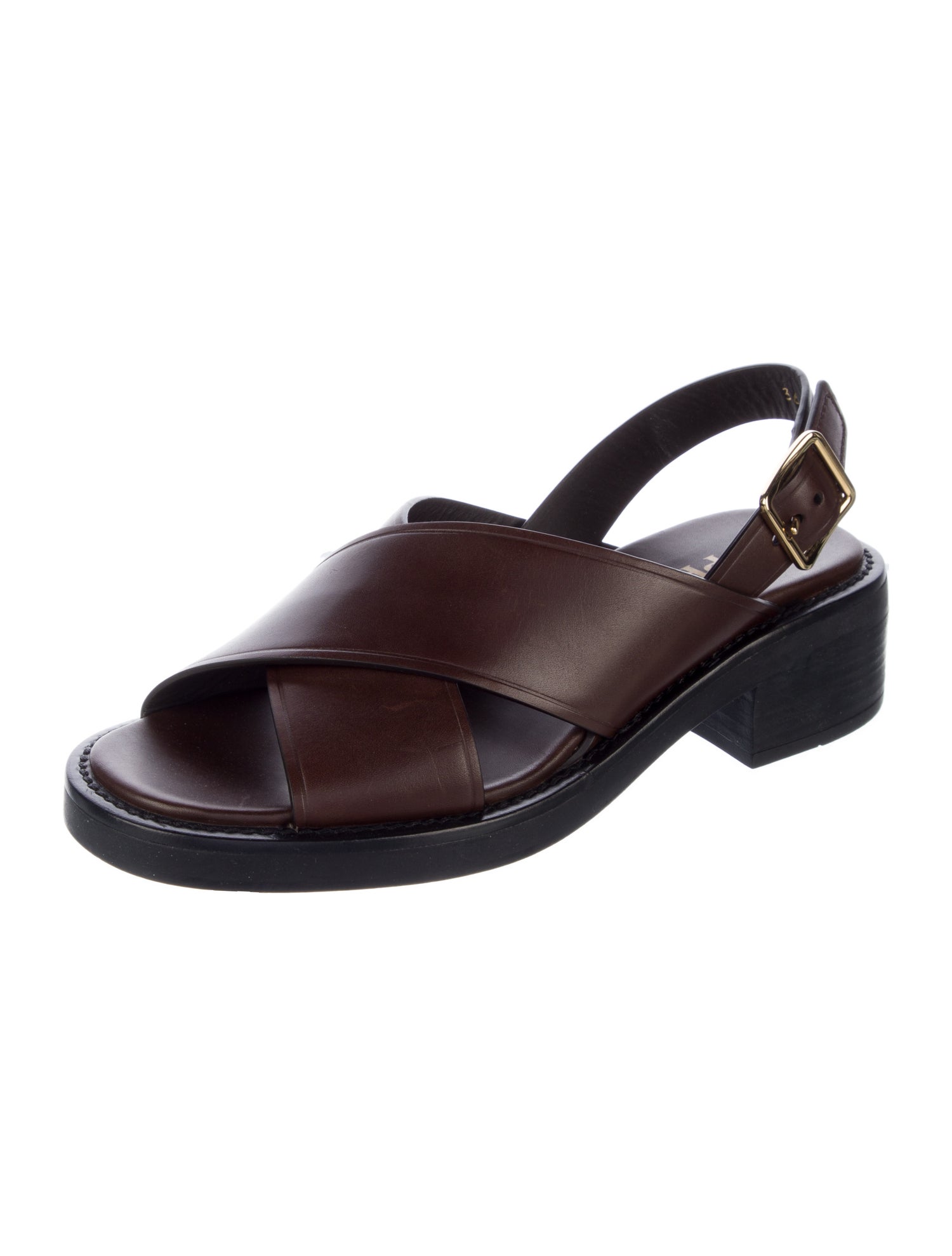 Prada Leather Slingback Sandals