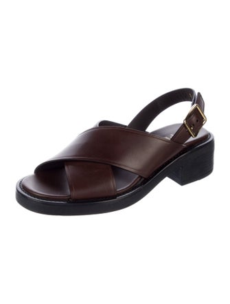 Prada Leather Slingback Sandals