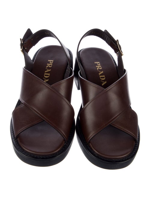 Prada Leather Slingback Sandals