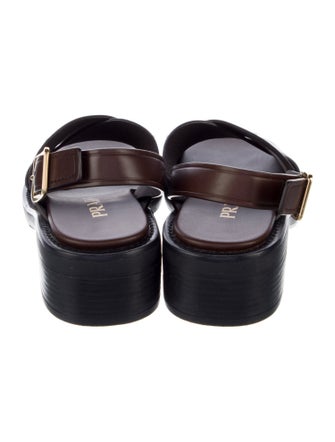 Prada Leather Slingback Sandals