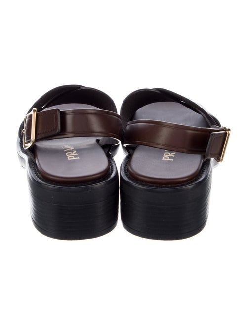 Prada Leather Slingback Sandals