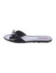 Prada Sport Patent Leather Bow Accents Slides