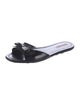 Prada Sport Patent Leather Bow Accents Slides