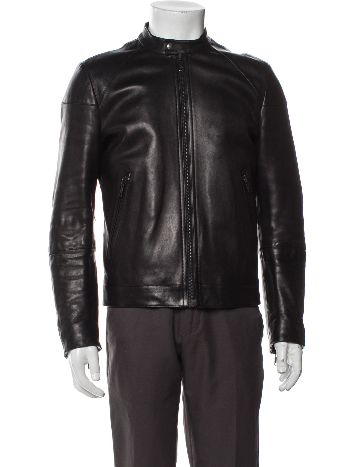 Prada 2015 Lamb Leather Moto Jacket