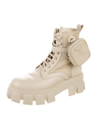 Prada Leather Combat Boots