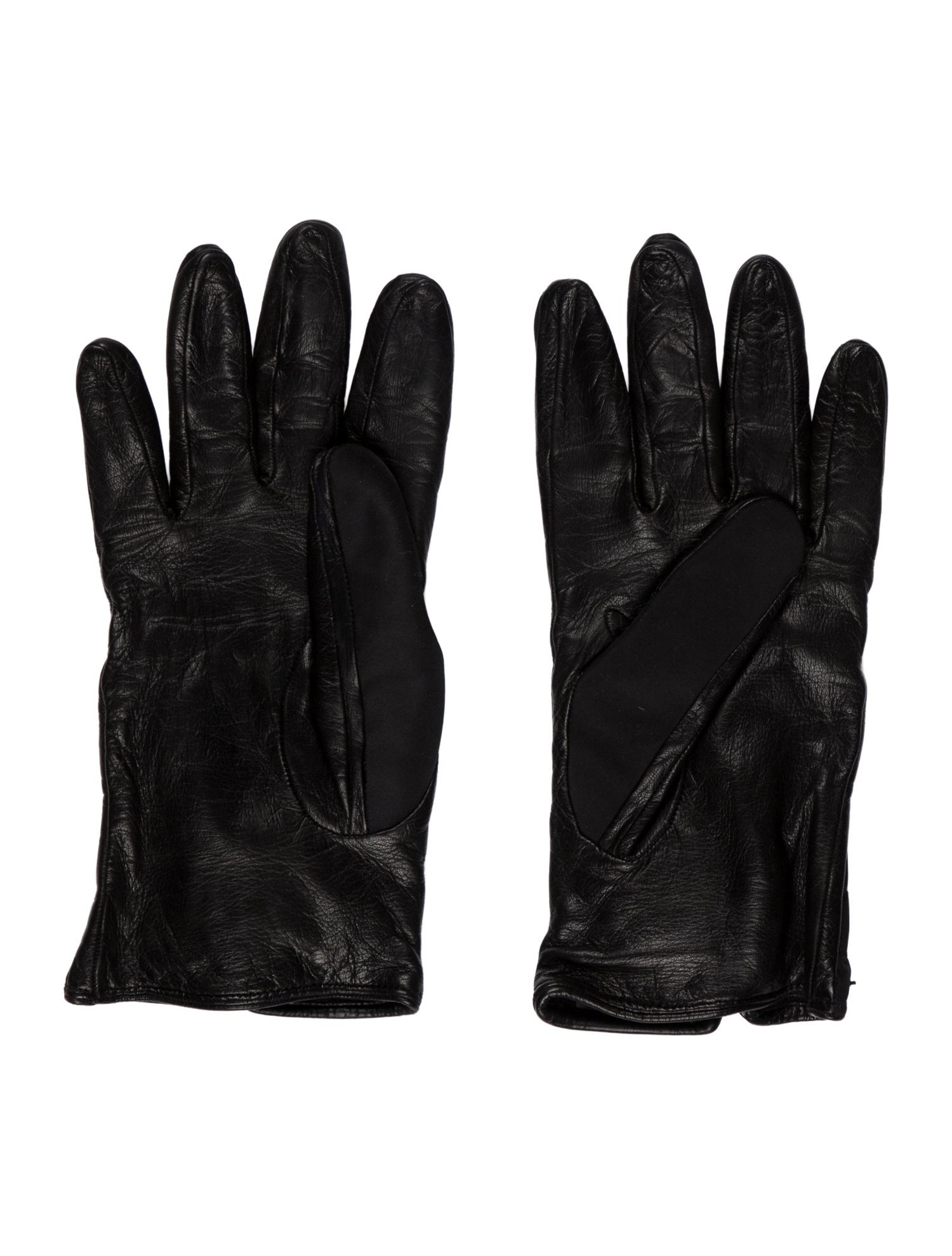 Prada Black Leather Gloves