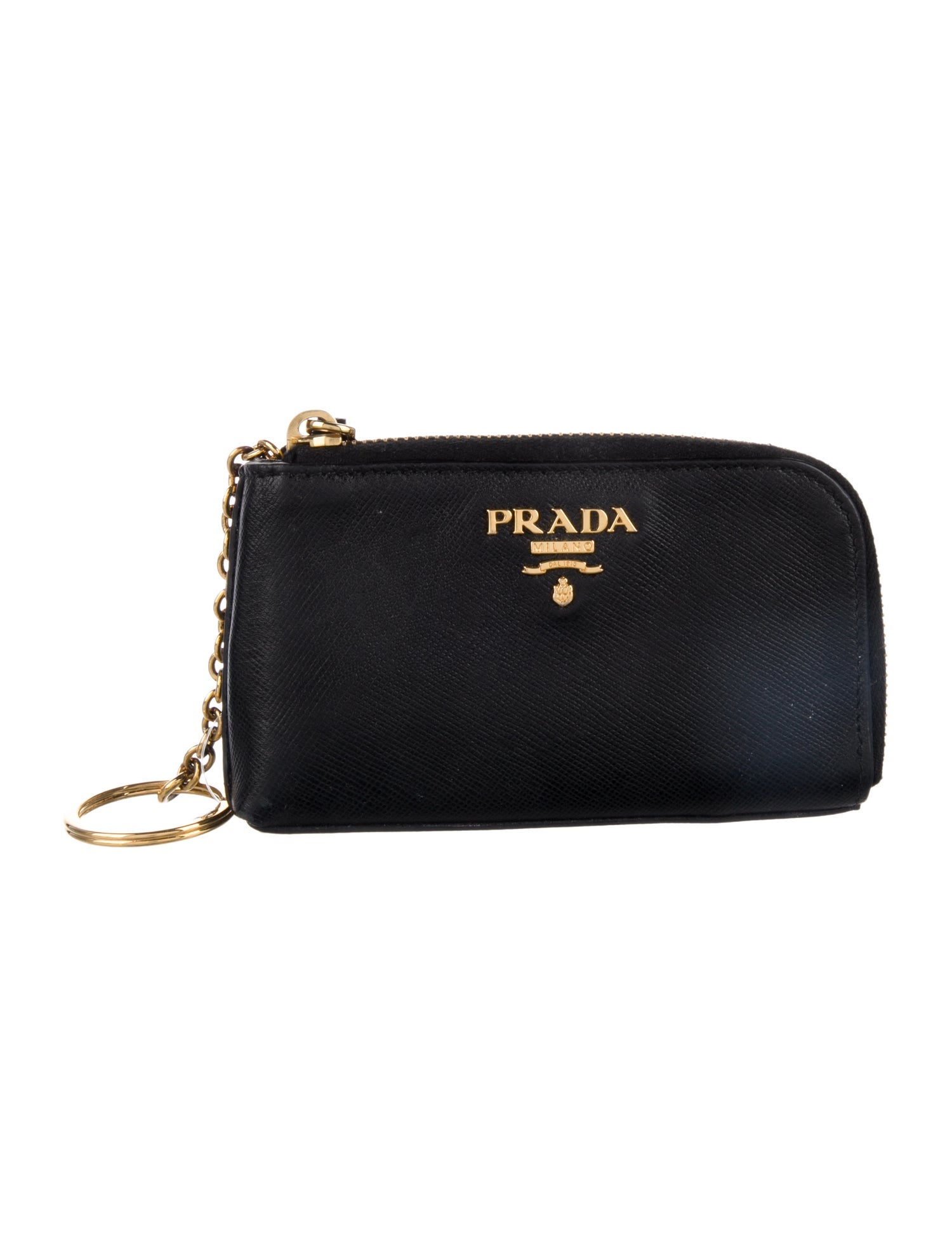 Prada Women's Leather Keychain Pouch