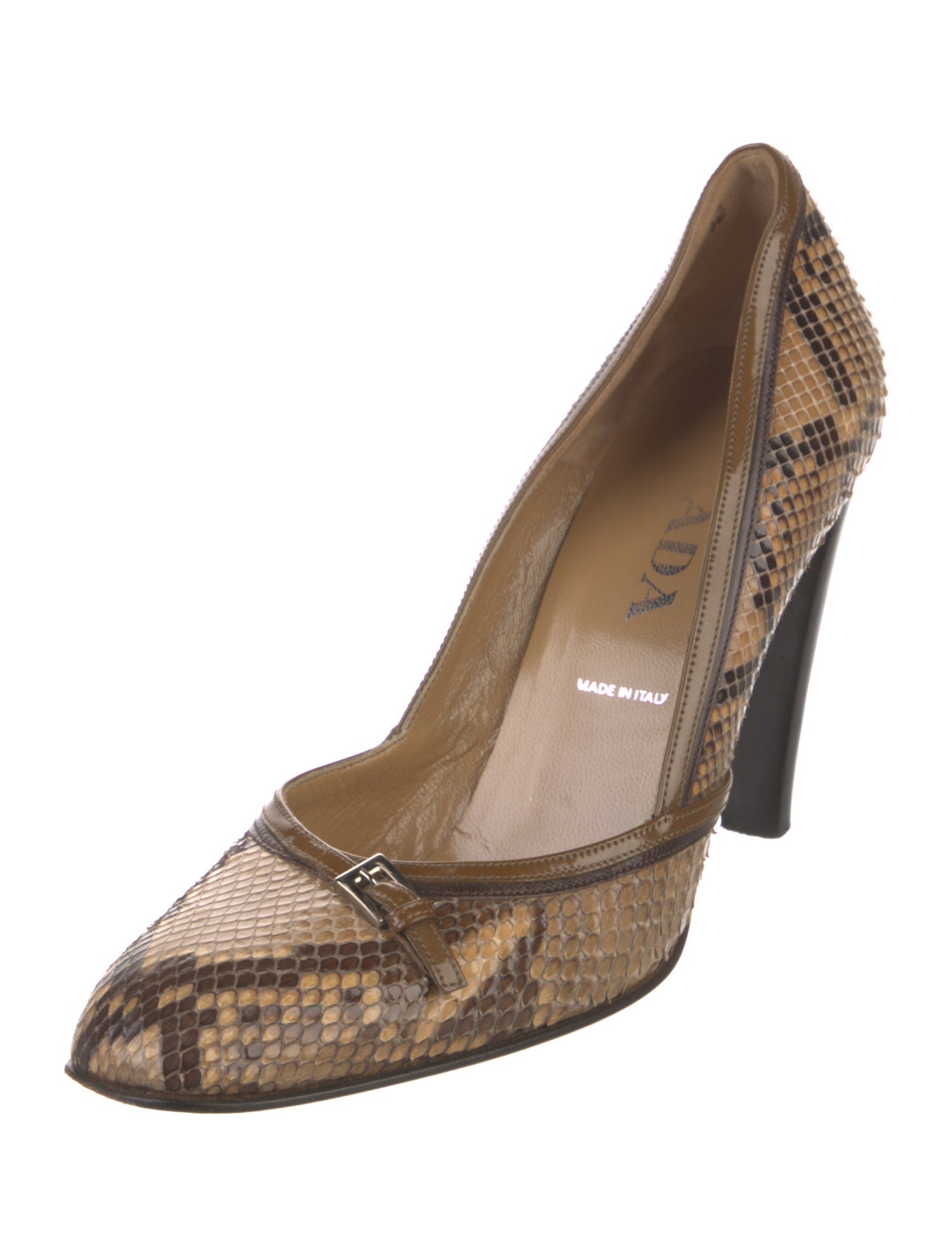 Prada Snakeskin Animal Print Pumps