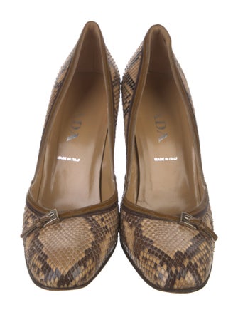 Prada Snakeskin Animal Print Pumps