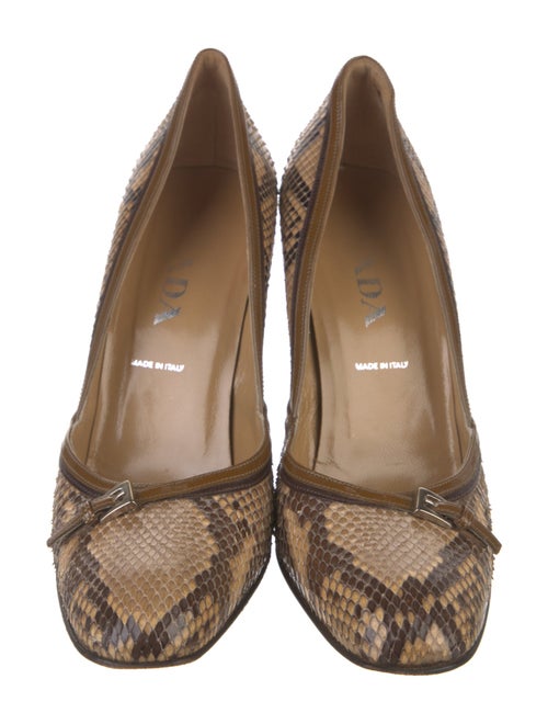 Prada Snakeskin Animal Print Pumps
