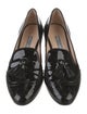 Prada Patent Leather Tassel Accents Loafers