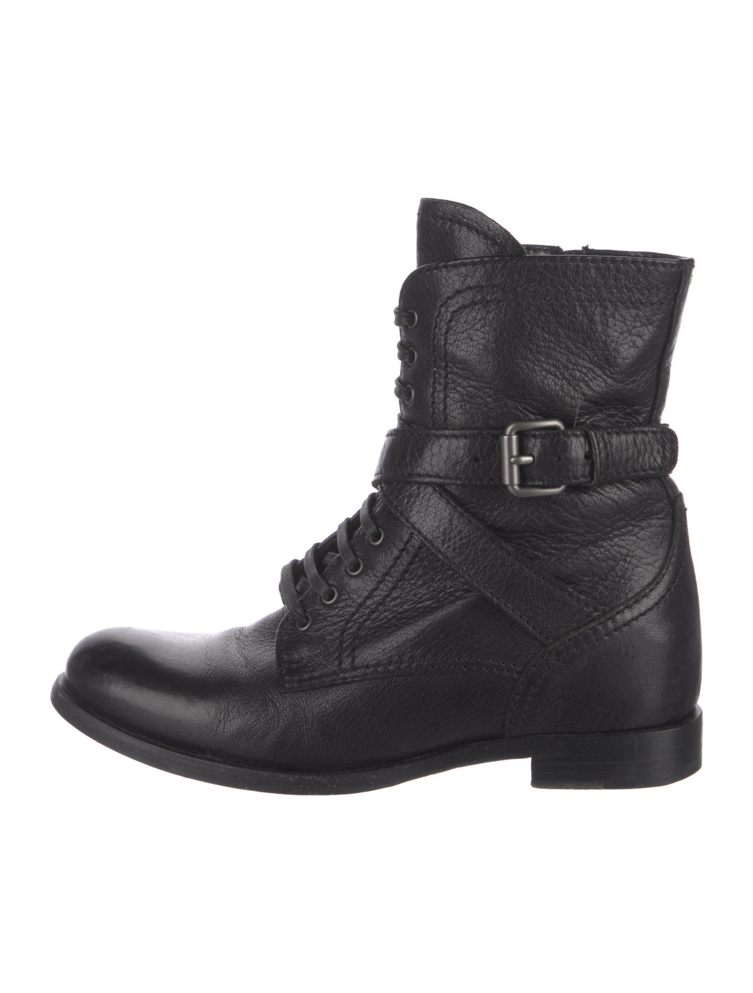 Prada Leather Combat Boots