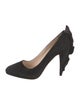 Prada Suede Ruffle Embellishment Pumps