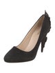 Prada Suede Ruffle Embellishment Pumps