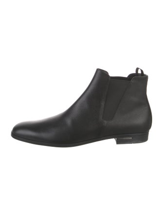 Prada Saffiano Leather Leather Chelsea Boots