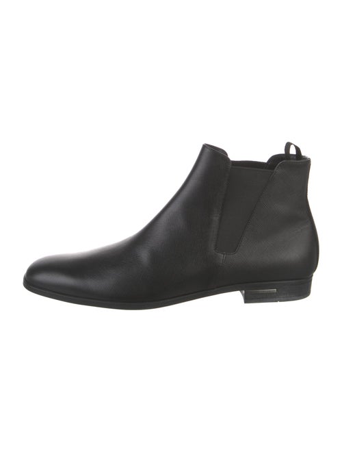 Prada Saffiano Leather Leather Chelsea Boots