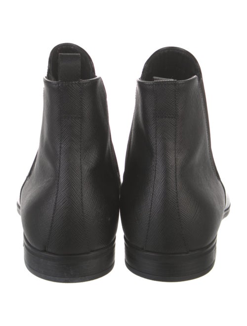 Prada Saffiano Leather Leather Chelsea Boots