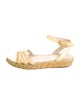 Prada Patent Leather Leather Trim Embellishment Espadrilles