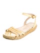Prada Patent Leather Leather Trim Embellishment Espadrilles